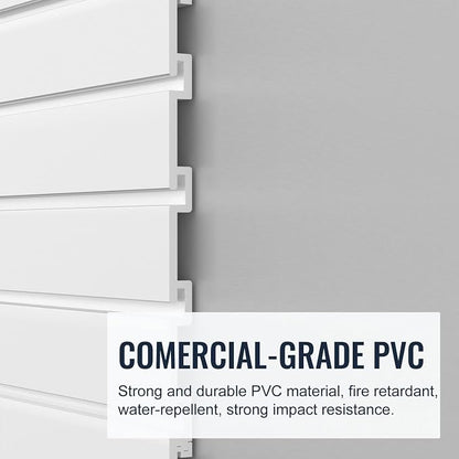 Slatwall Panel Garage Organizer PVC Slatwall Heavy Duty Wall Mounted Rack - Image 5