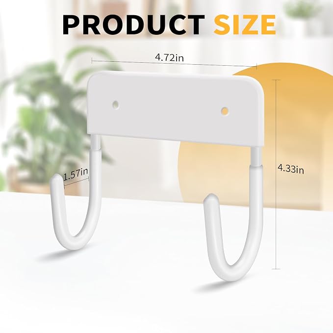 Ironing Board Hanger Wall Mount, Metal Iron Board Wall Mount | White | - Image 4