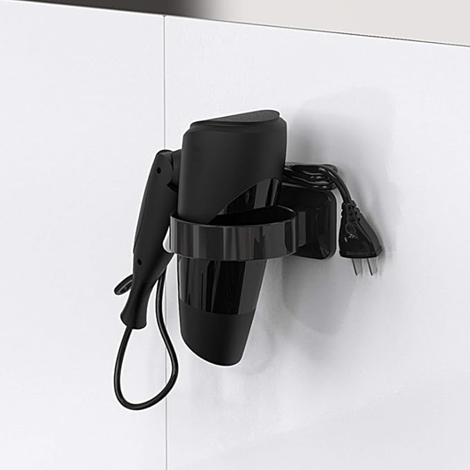 Hair Dryer Holder, Bathroom Blow Dryer Stand, Hair Care Tools Holder Wall Mount - Image 4