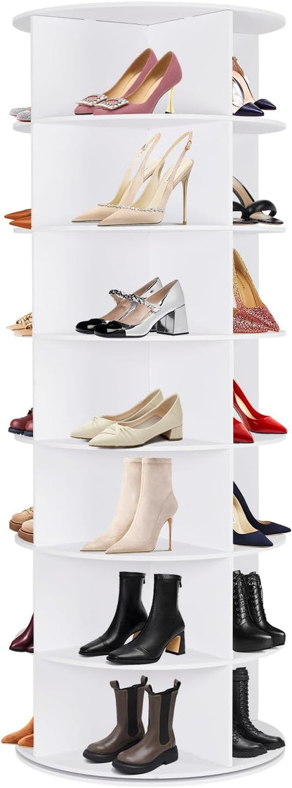 7 Tier Rotating Shoe Rack Tower, 360° Shoe Storage Organizer by WGCTEK