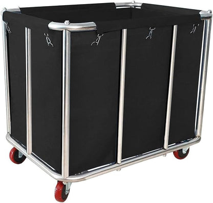 Laundry Cart Commercial Black, 11.35 Bushel Large Industrial Rolling Laundry by Graywlof