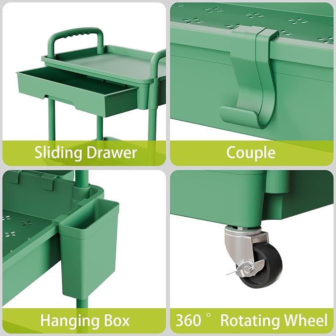 Sorgion 5 Tier Rolling Cart Organizer, Bathroom Cart Organizers - Image 4
