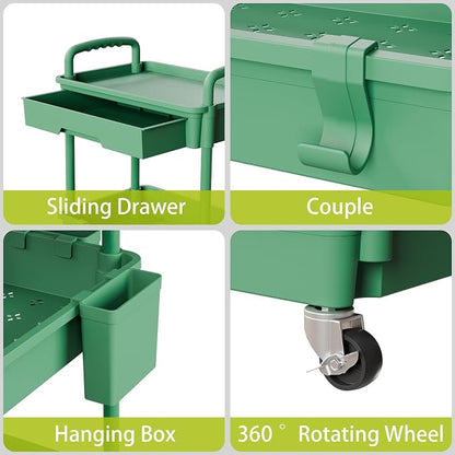 Sorgion 5 Tier Rolling Cart Organizer, Bathroom Cart Organizers - Image 4