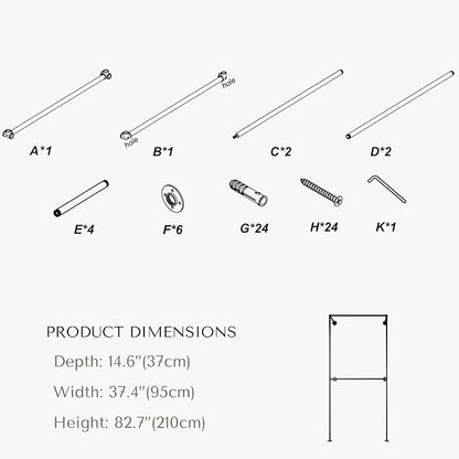 Industrial Pipe Clothing Rack, Heavy Duty Wall Mounted Clothes Rack, Retail - Image 6
