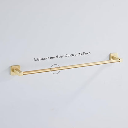 Brusehd Light Gold Bathroom Hardware Set 4 Pieces, Bathroom Accessories Set - Image 6