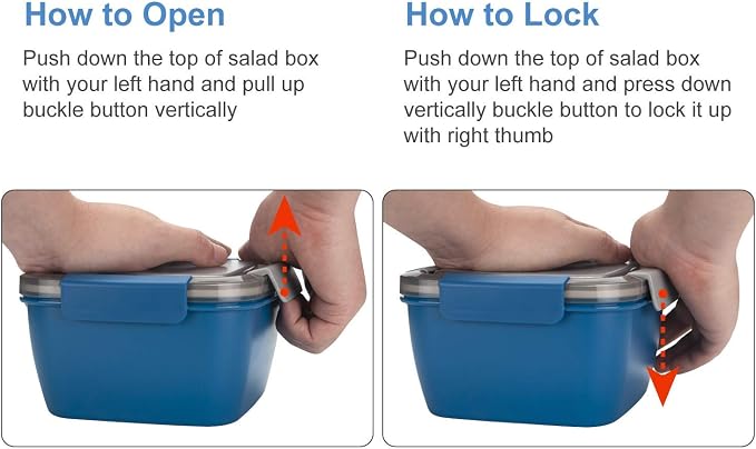 Salad Lunch Container To Go, 2 Packs 52-oz Salad Bowls to go - Image 4