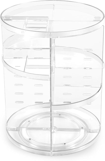 COYAHO 360 Rotating Makeup Organizer, Spinning Countertop, Cosmetic Holder Shelf - Image 2