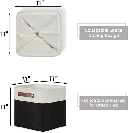 HNZIGE Foldable Storage Basket set, Fabric Storage Baskets - Image 2