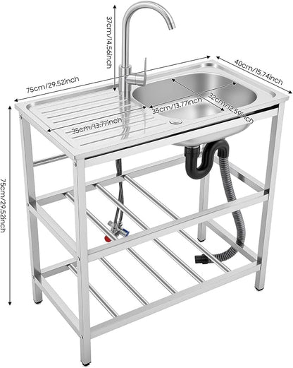 Outdoor Garden Sink with Hose Hook up Outside Sink - Image 2