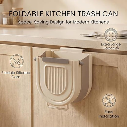 Collapsible Hanging Trash Can for Kitchen: Foldable Hanging Garbage Bin - Image 2