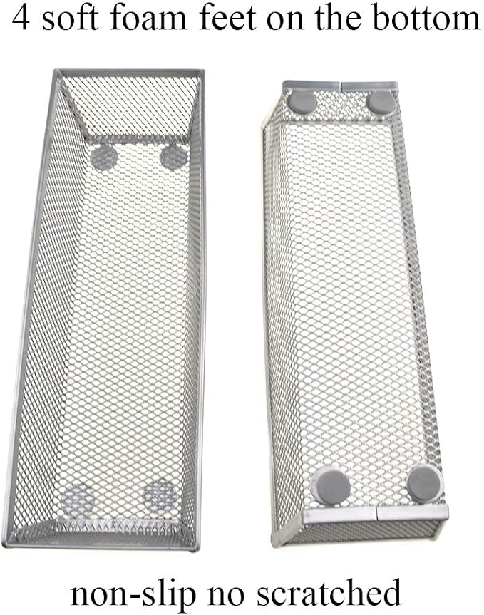 HAHIYO Stackable Mesh Tray Cup 9 x 3 x 2 inches Sturdy Container - Image 2