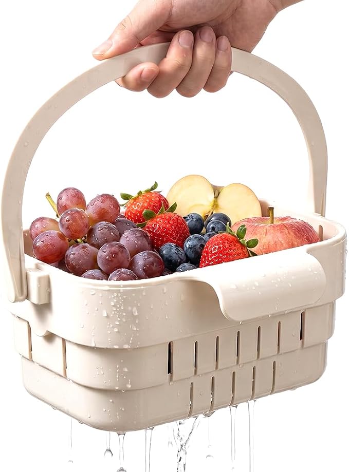Foldable Hanging Sink Drain Basket, 2026 New 2-in-1 Foldable Sink Colander by AIIONP
