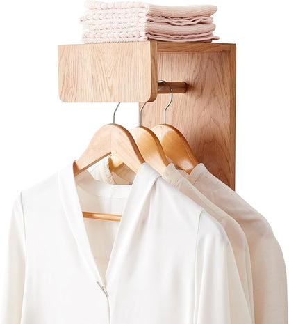 Oak Wood Coat Rack Wall Mount by TREOAKWIS