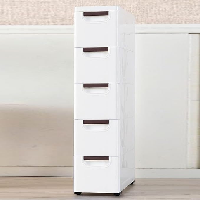 5 Drawers Narrow Slim Plastic Storage Cabinet, Storage Drawer - Image 5