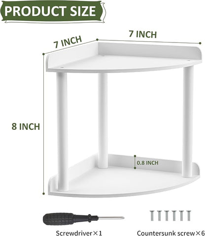 2 Tier Countertop Corner Organizer Shelf 7x7x8 Inch - Image 3