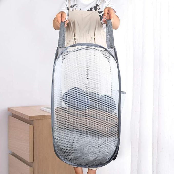 Larpur Pack of 3 Pop up Laundry Hampers, Collapsible Laundry Baskets, Portable - Image 3