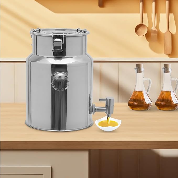Beverage Dispenser & Stainless Steel Milk Can, 10L/2.64Gal 304 Stainless Steel - Image 7