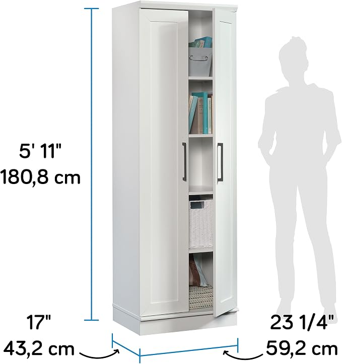 Sauder HomePlus Storage Cabinet/ Pantry cabinets, Soft White finish - Image 3