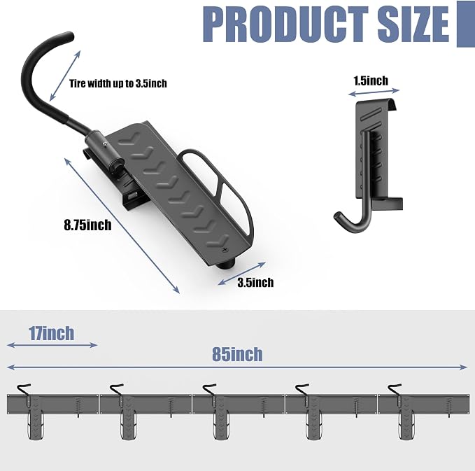 WALMANN Wall Mounted Swivel Bike Rack - Image 4