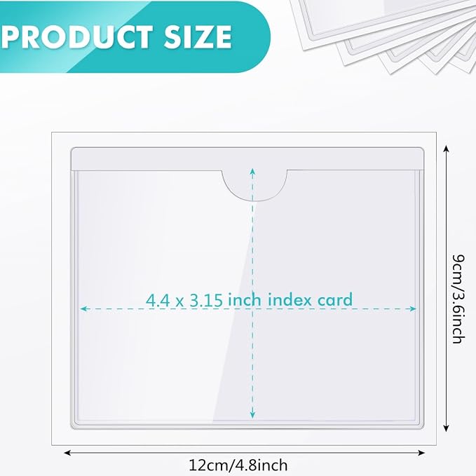 Outus 200 Pack 3.6 x 4.8 Inch Self Adhesive Label Pockets Bulk Plastic Labels - Image 2