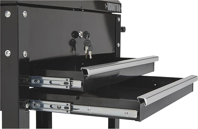 Ironton 28in. 2-Drawer Tool Cart, 350-Lb. Capacity, Heavy-Duty Rolling Service - Image 7