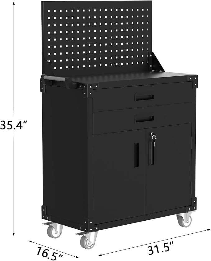 GarveeHome Rolling Tool Cabinet, Heavy Duty Steel Garage Storage Cabinet - Image 2