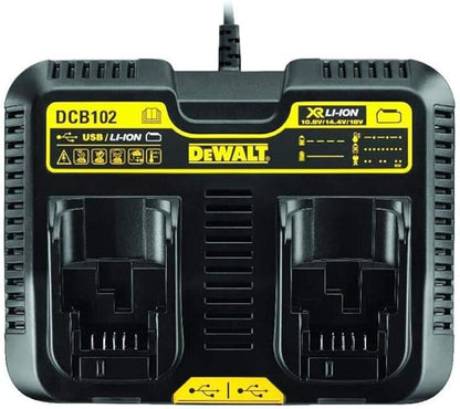 DEWALT 12/20V MAX Battery Charger, Dual Charging Station, 2-USB Ports Included - Image 4