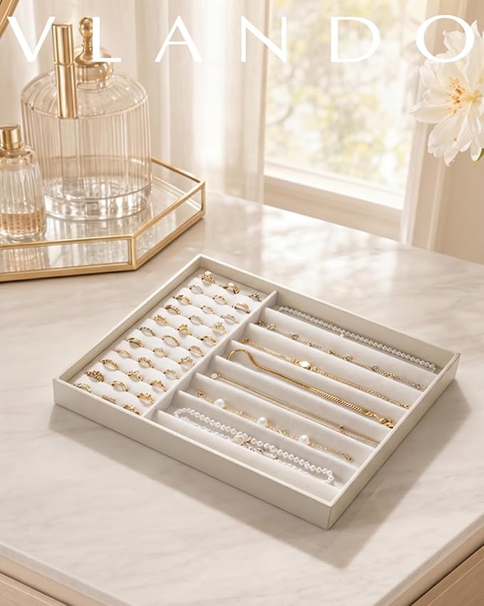 VLANDO Stackable Jewelry Tray, Drawer Organizer - Image 4