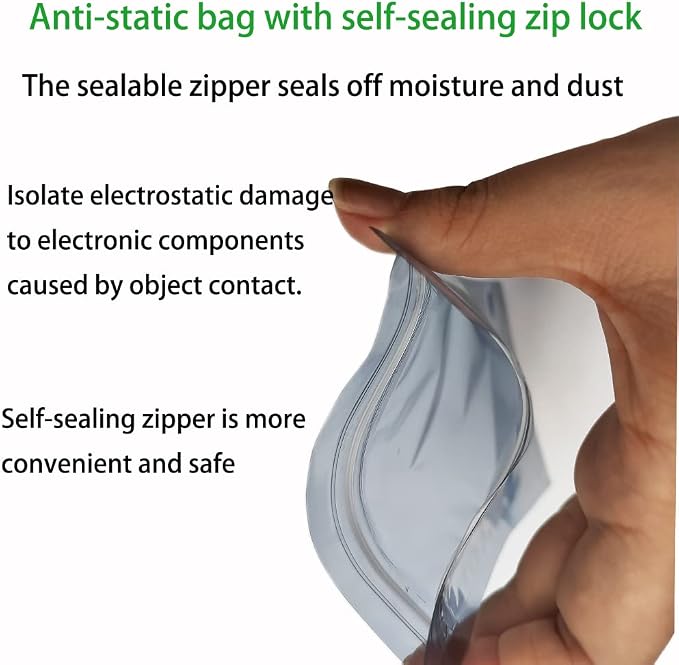 50pcs 5.9x7.8in/15x20cm Anti Static Bags, Premium Resealable Antistatic Bags - Image 5