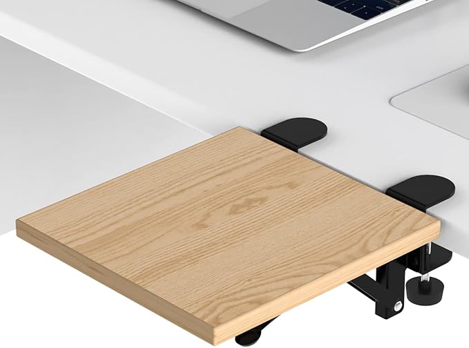 Sisyphy Ergonomics Desk Extender Tray, 9.5x9.1" Punch-Free Clamp on, Foldable by Unknown
