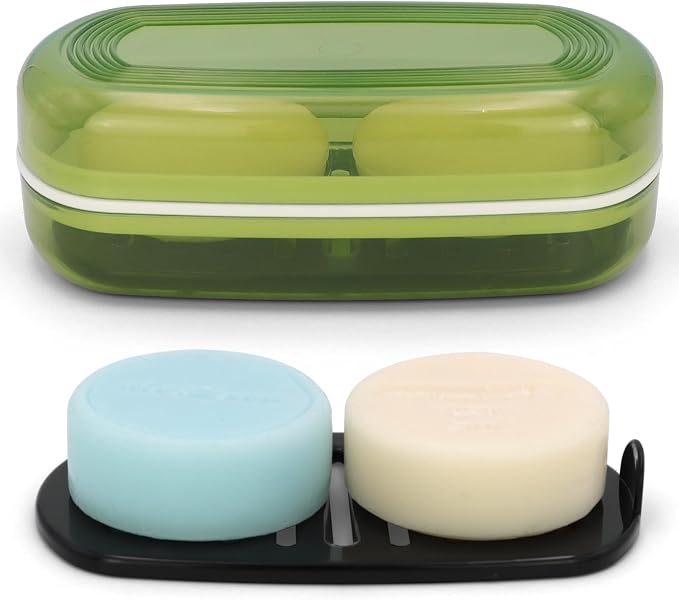 Shampoo Bar Holder Travel Case for Two Bars – Compatible by AIMAIAIMAI