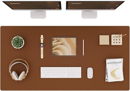 K KNODEL Large Office Leather Desk Mat, Mouse and Keyboard Pad, Computer and by K+KNODEL