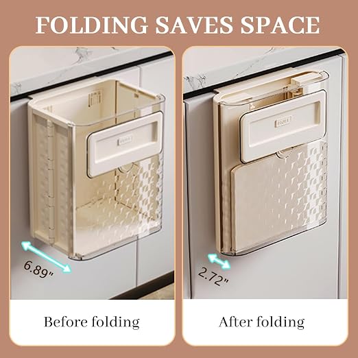 Hanging Kitchen Trash, Can Foldable Transparent Trash Can Kitchen Trash Can - Image 3