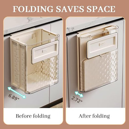 Hanging Kitchen Trash, Can Foldable Transparent Trash Can Kitchen Trash Can - Image 3