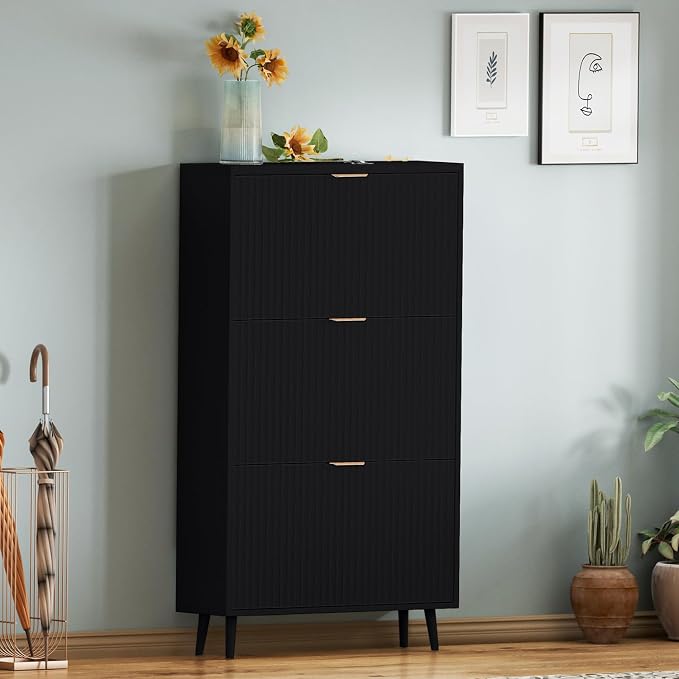 Shoe Cabinet Storage, Modern Freestanding Organizer - Image 7