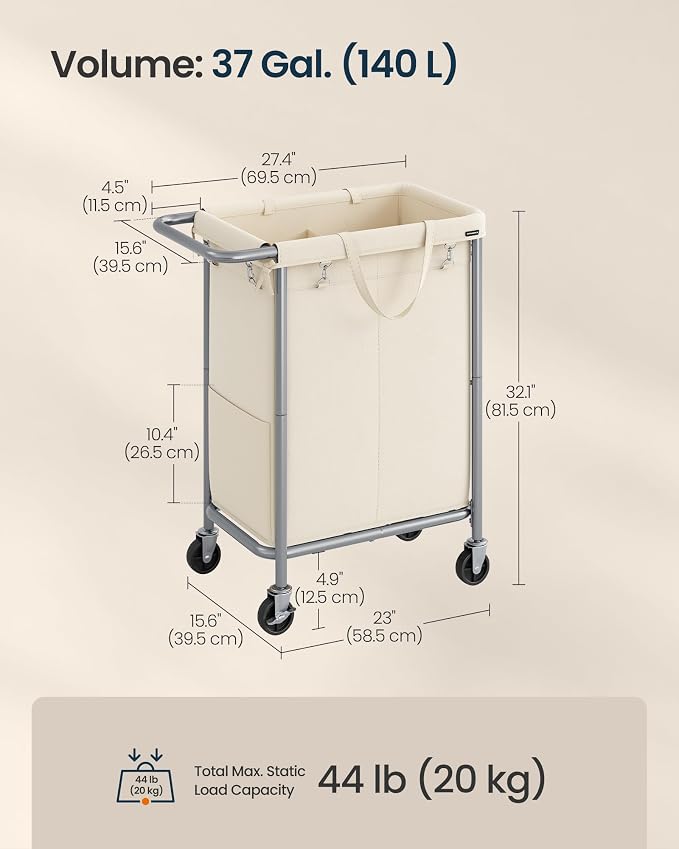 SONGMICS HOME Rolling Laundry Basket - Image 8
