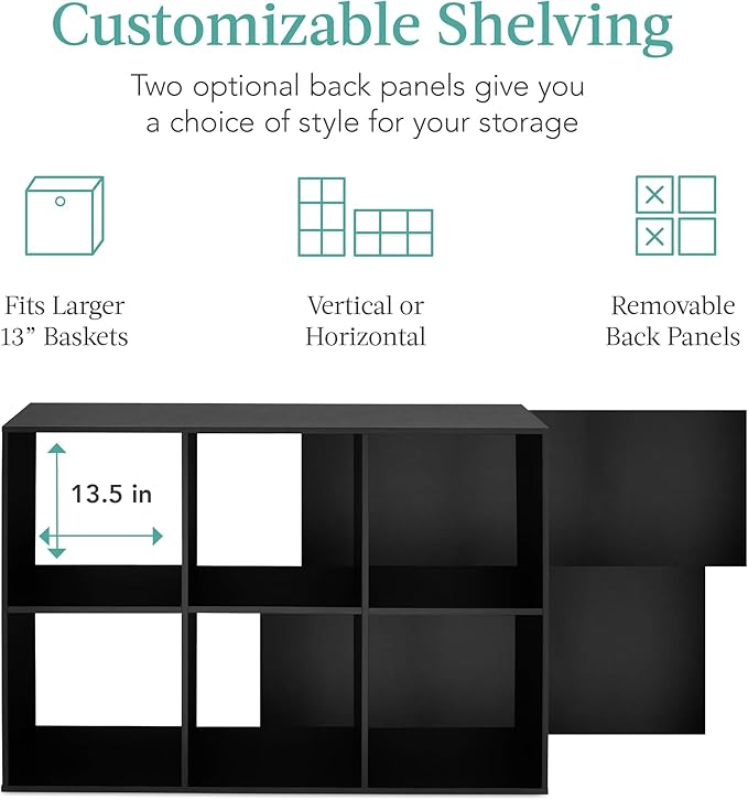 Best Choice Products 6-Cube Storage Organizer, 13.5in Shelf Opening, Display - Image 3