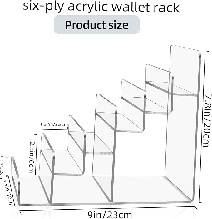 Acrylic Wallet Display Stand Purse Handbag Organizer, Acrylic Display Shelf - Image 3