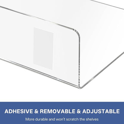HBlife Acrylic Shelf Dividers for Closet Organization, 8 Pack Clear Sturdy - Image 4