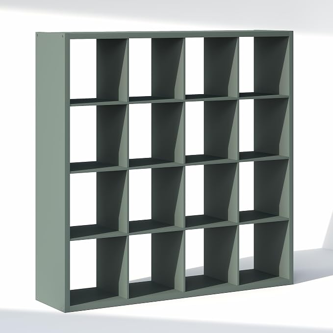 Furinno Cubic Extra Thick 16-Cube Closet Organizers and Storage, Sage Green | - Image 7
