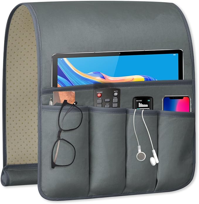 TV Remote Control Holder Couch Caddy, Non-slip Bedside Caddy Organizer by WETRBWEH