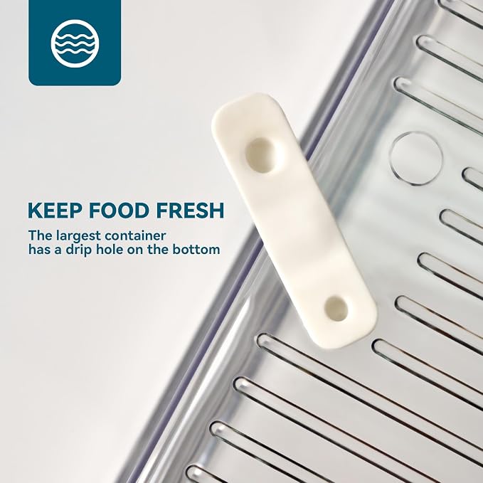 10 Pack Clear Fridge Organizer, Stackable Refrigerator Organizer Bins - Image 4