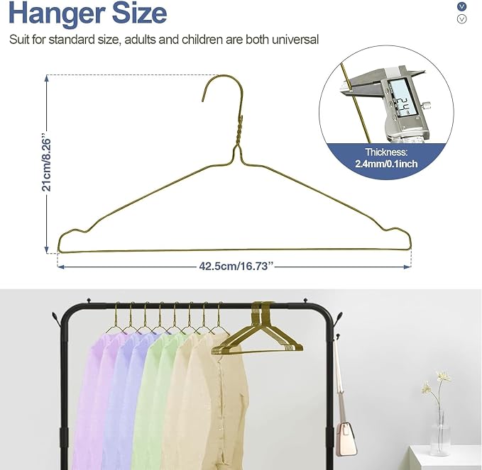 SPECILITE Wire Hangers 50 Pack, Metal Wire Clothes Hanger Bulk - Image 5