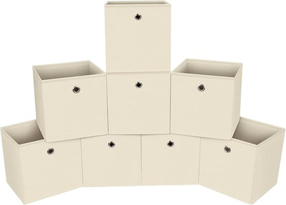 Foldable Storage Cubes Bins, 11 Inch Cloth Storage Cube Fabric Storage Box by NieEnjoy