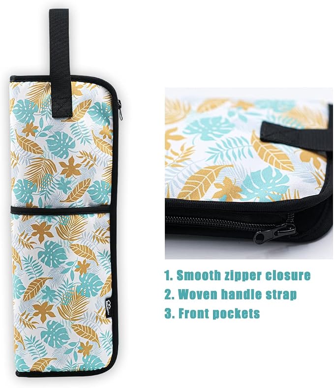 WK IEASON Hair Flat Iron Case Holder Canvas Bag Heat Resistant Curling Iron - Image 4