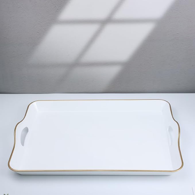 Spsyrine White Decorative Serving Tray - Image 6