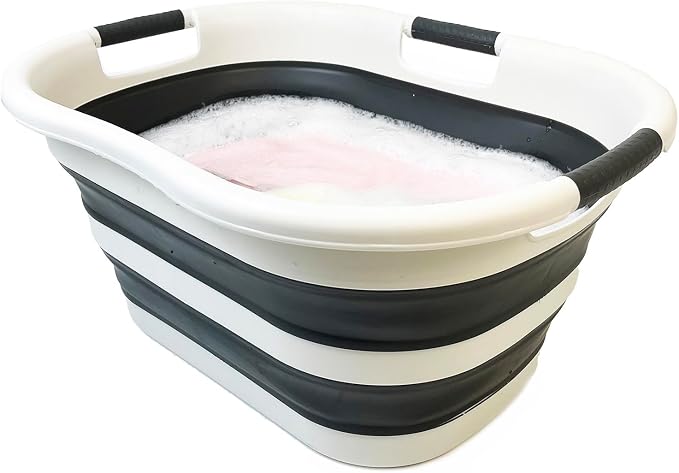 SAMMART 40L Collapsible Plastic Laundry Basket - Image 2