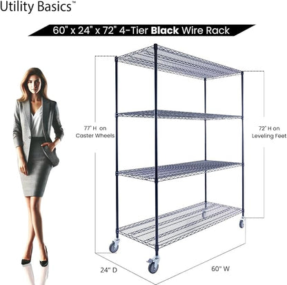 NSF Commercial 4-Tier Wire Shelving - Image 2
