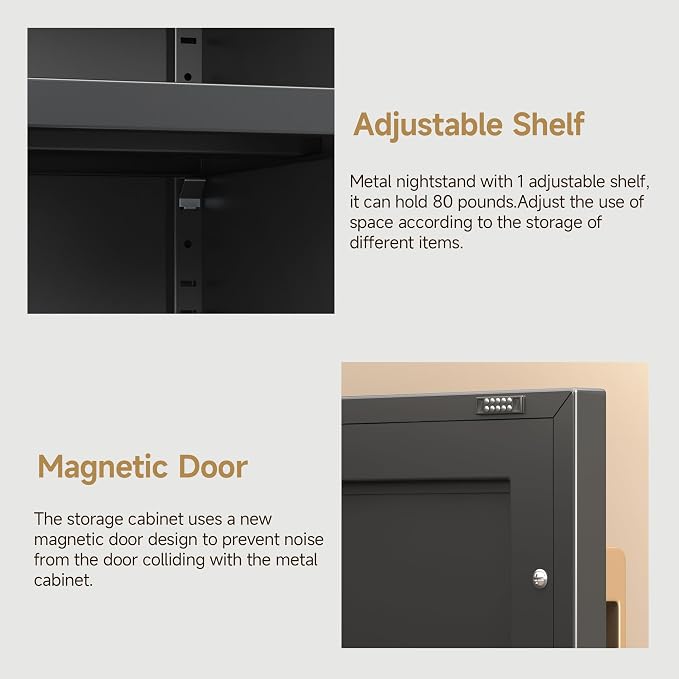 23.6" H Metal Locker Storage Cabinet, Small Locker - Image 5