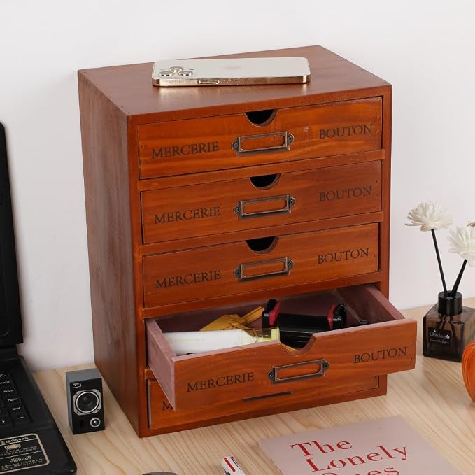 Small Wooden Drawers Wooden Box - Image 4